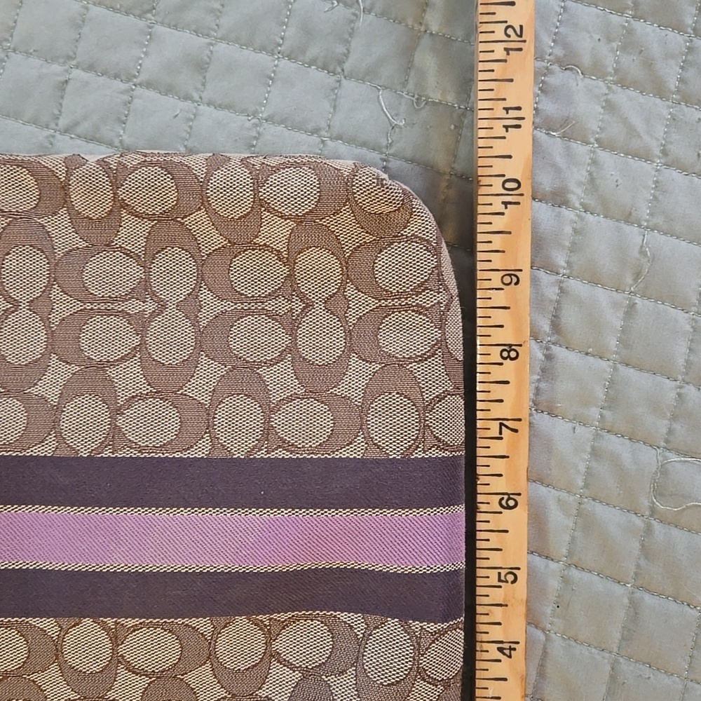 Coach File Brown and Purple Signature Crossbody Bag - Picture 4 of 13
